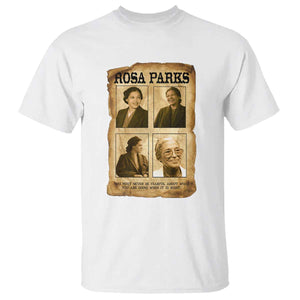 Vintage Rosa Parks T Shirt Courage And Justice Quote TS12 White Print Your Wear