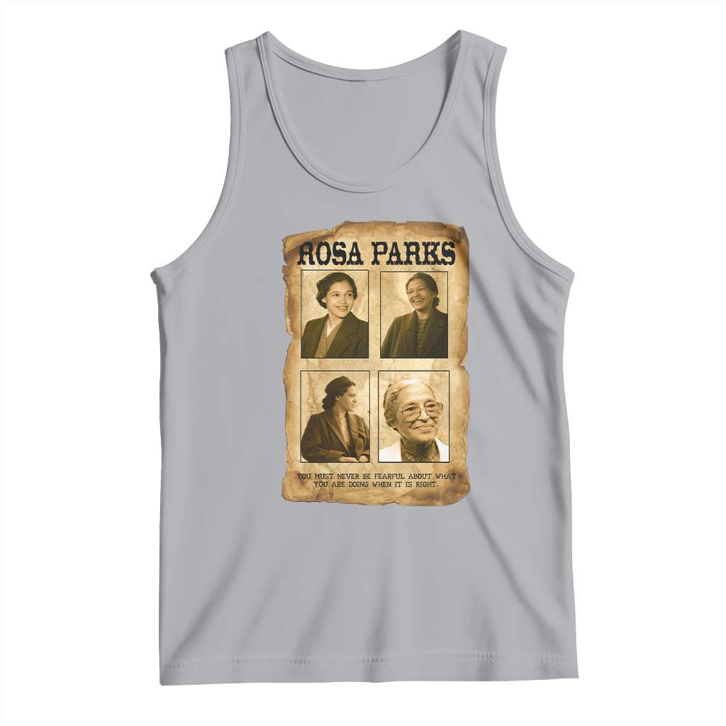 Vintage Rosa Parks Tank Top Courage And Justice Quote TS12 Athletic Heather Print Your Wear