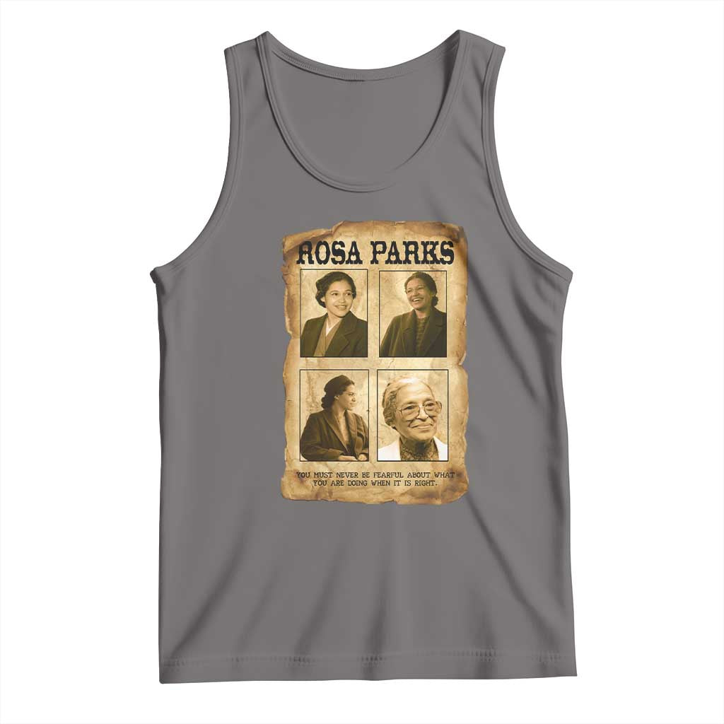 Vintage Rosa Parks Tank Top Courage And Justice Quote TS12 Deep Heather Print Your Wear