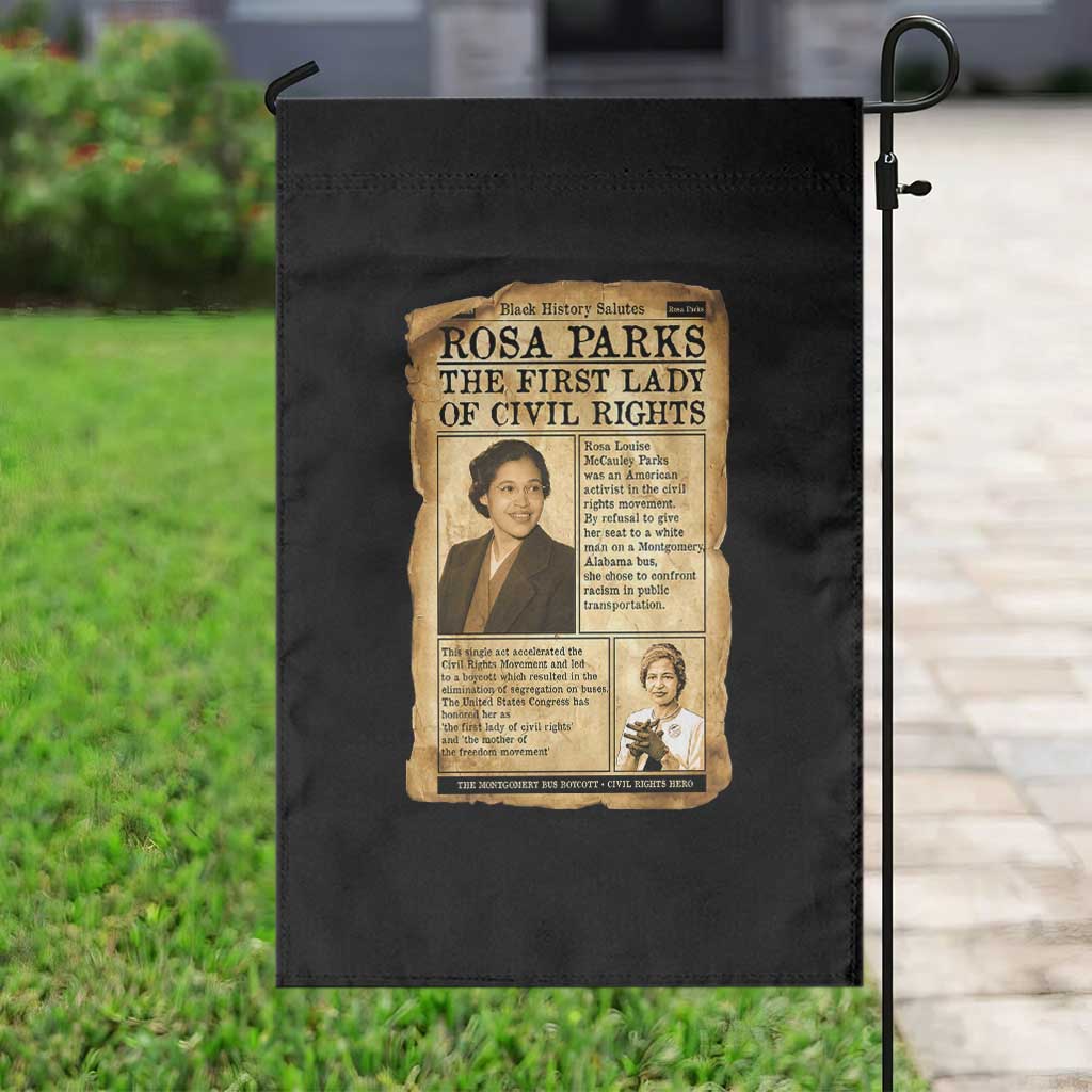 Vintage Newspaper Rosa Parks Garden Flag Civil Rights Hero TS12 Print Your Wear