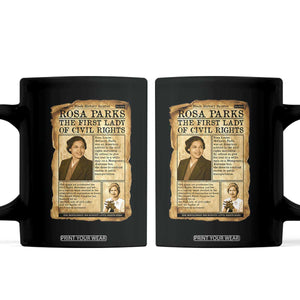Vintage Newspaper Rosa Parks Coffee Mug Civil Rights Hero TS12 Black Print Your Wear