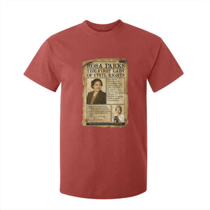 Vintage Newspaper Rosa Parks T Shirt For Kid Civil Rights Hero TS12 Red Print Your Wear