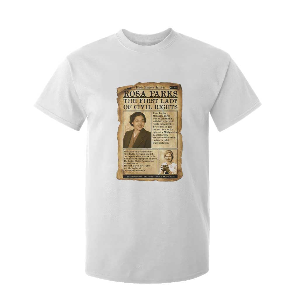 Vintage Newspaper Rosa Parks T Shirt For Kid Civil Rights Hero TS12 White Print Your Wear