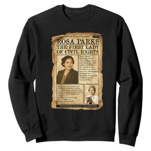 Vintage Newspaper Rosa Parks Sweatshirt Civil Rights Hero TS12 Black Print Your Wear
