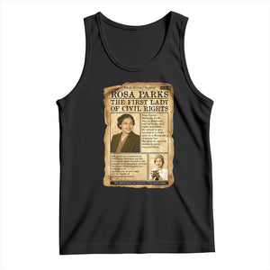 Vintage Newspaper Rosa Parks Tank Top Civil Rights Hero TS12 Black Print Your Wear