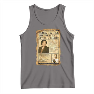 Vintage Newspaper Rosa Parks Tank Top Civil Rights Hero TS12 Deep Heather Print Your Wear