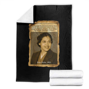 Vintage Rosa Parks Throw Blanket First Lady Of Civil Rights TS12 Black Print Your Wear