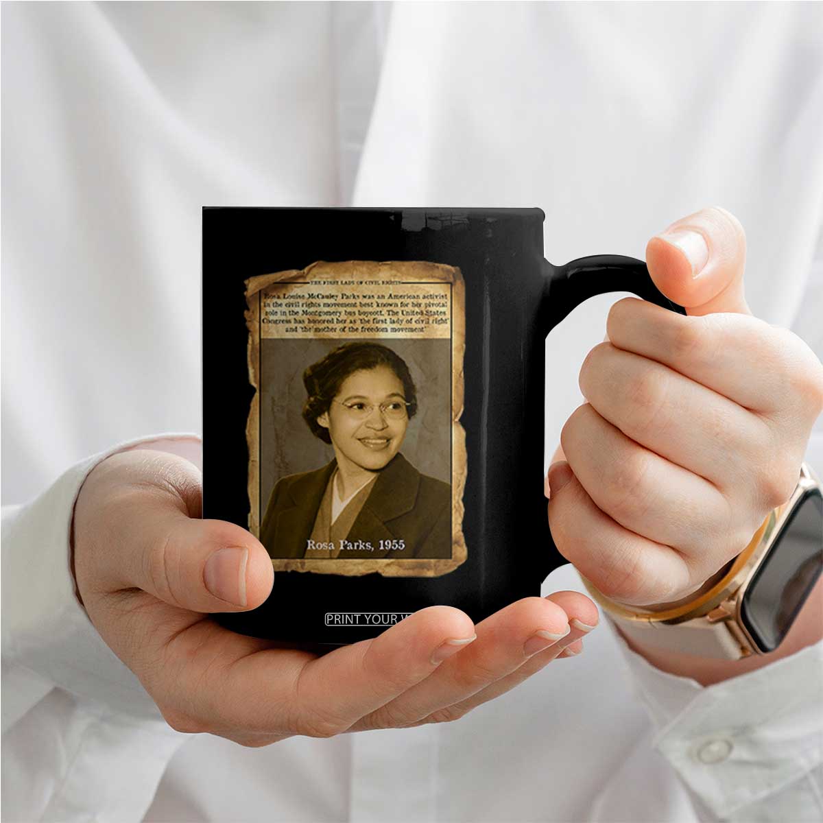 Vintage Rosa Parks Coffee Mug First Lady Of Civil Rights TS12 Print Your Wear
