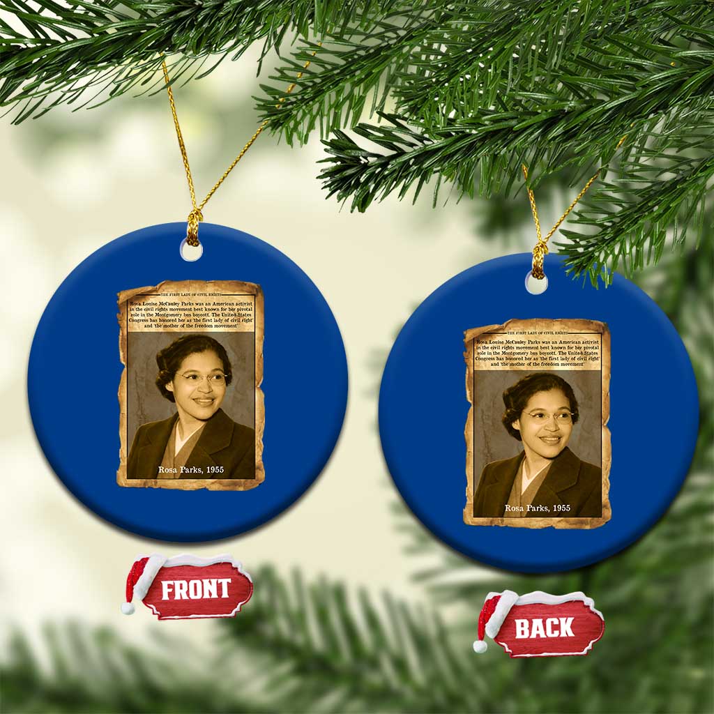 Vintage Rosa Parks Ceramic Ornament First Lady Of Civil Rights TS12 1pc Blue Print Your Wear