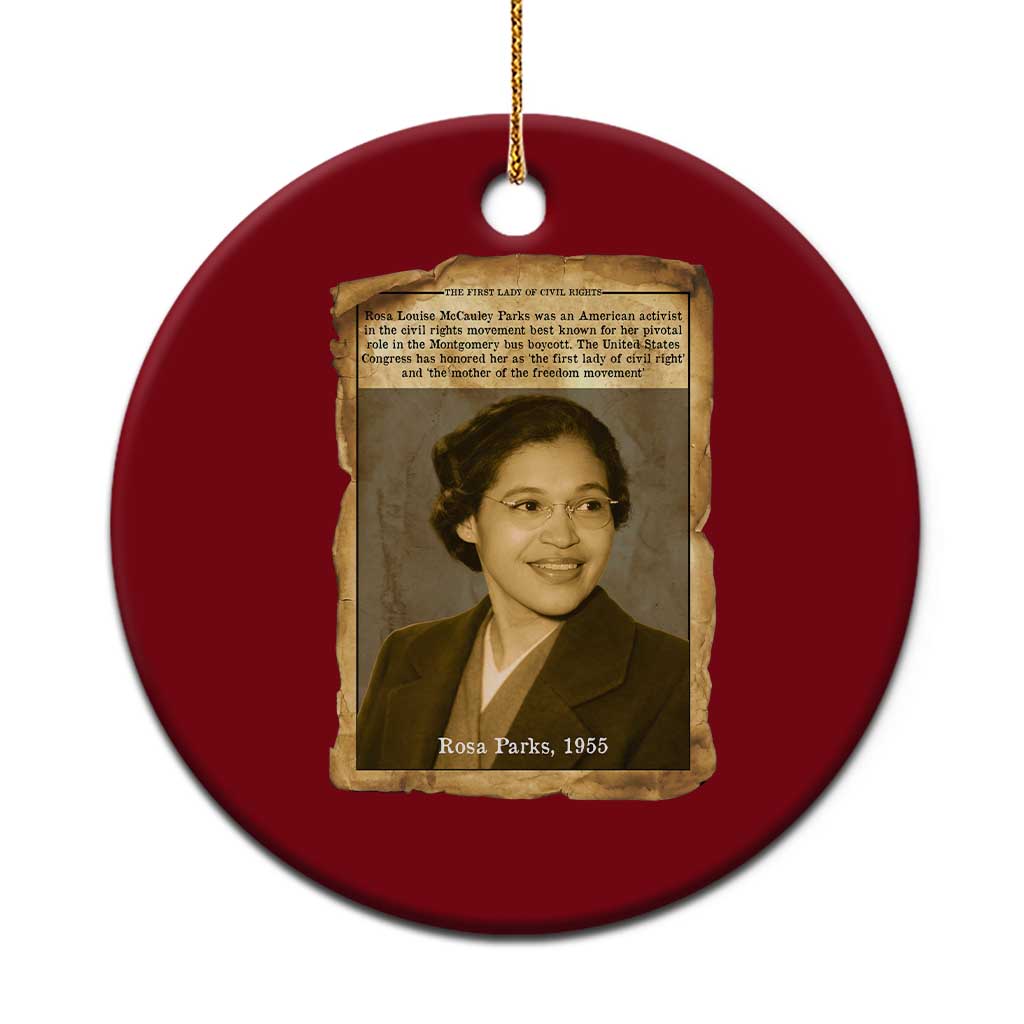 Vintage Rosa Parks Ceramic Ornament First Lady Of Civil Rights TS12 1pc Red Print Your Wear
