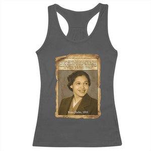 Vintage Rosa Parks Racerback Tank Top First Lady Of Civil Rights TS12 Dark Heather Print Your Wear