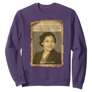 Vintage Rosa Parks Sweatshirt First Lady Of Civil Rights TS12 Purple Print Your Wear