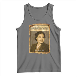 Vintage Rosa Parks Tank Top First Lady Of Civil Rights TS12 Black Heather Print Your Wear