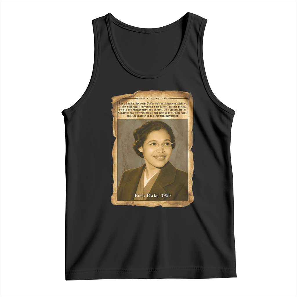 Vintage Rosa Parks Tank Top First Lady Of Civil Rights TS12 Black Print Your Wear