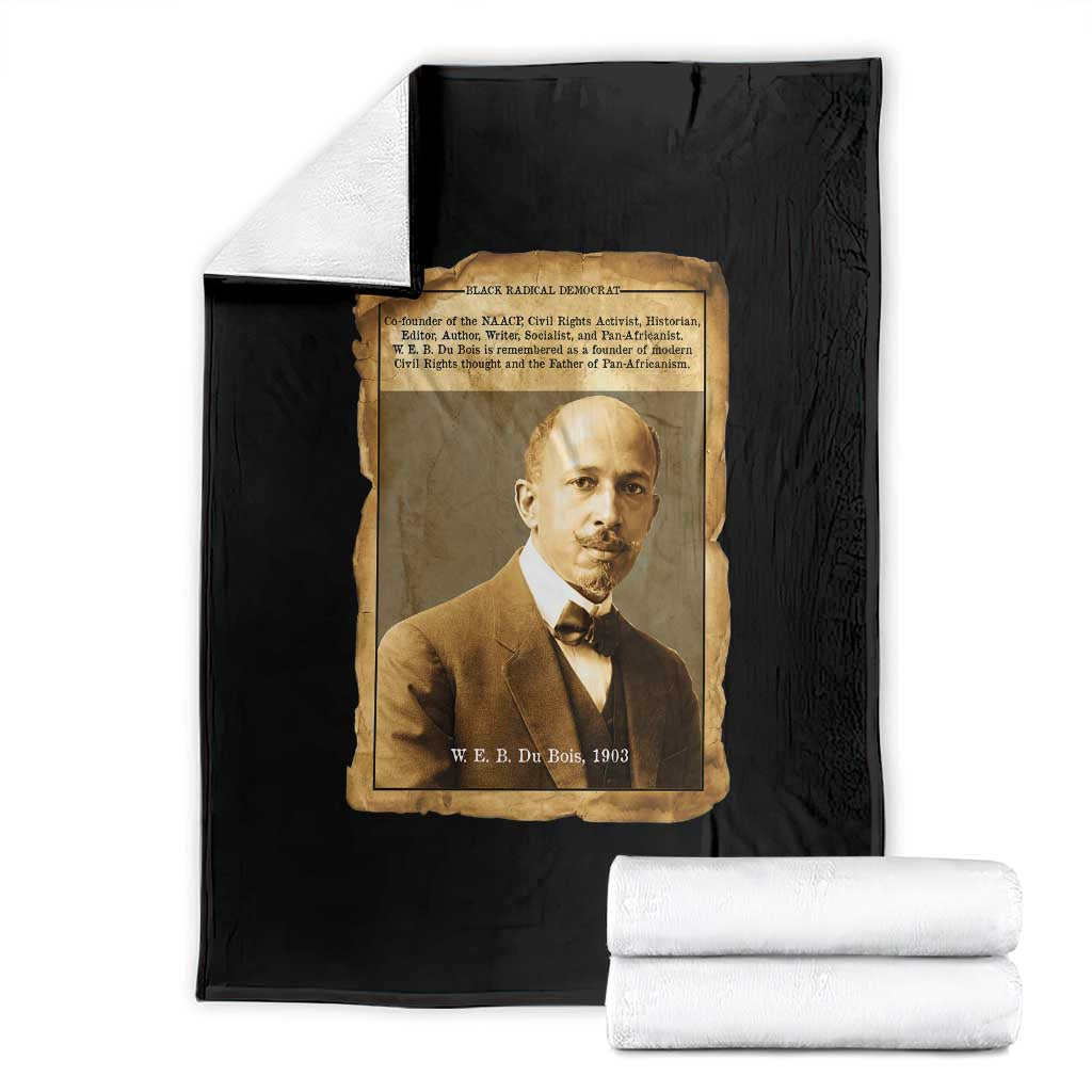 Vintage Newspaper W E B Du Bois Throw Blanket Civil Rights Pioneer TS12 Black Print Your Wear
