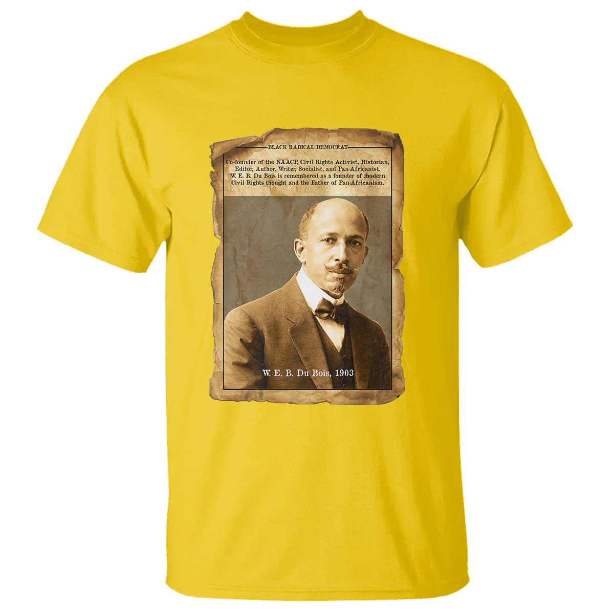 Vintage Newspaper W E B Du Bois T Shirt Civil Rights Pioneer TS12 Daisy Print Your Wear