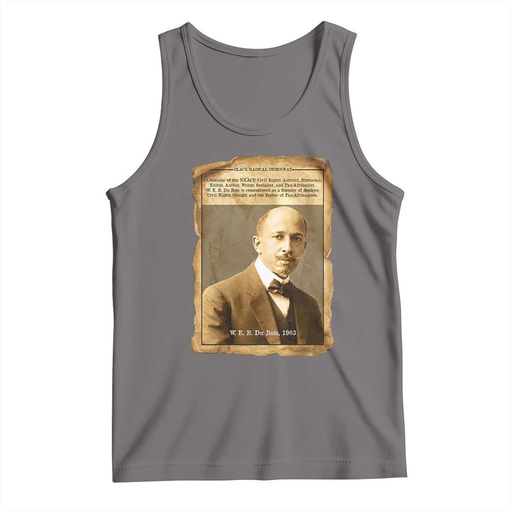 Vintage Newspaper W E B Du Bois Tank Top Civil Rights Pioneer TS12 Deep Heather Print Your Wear