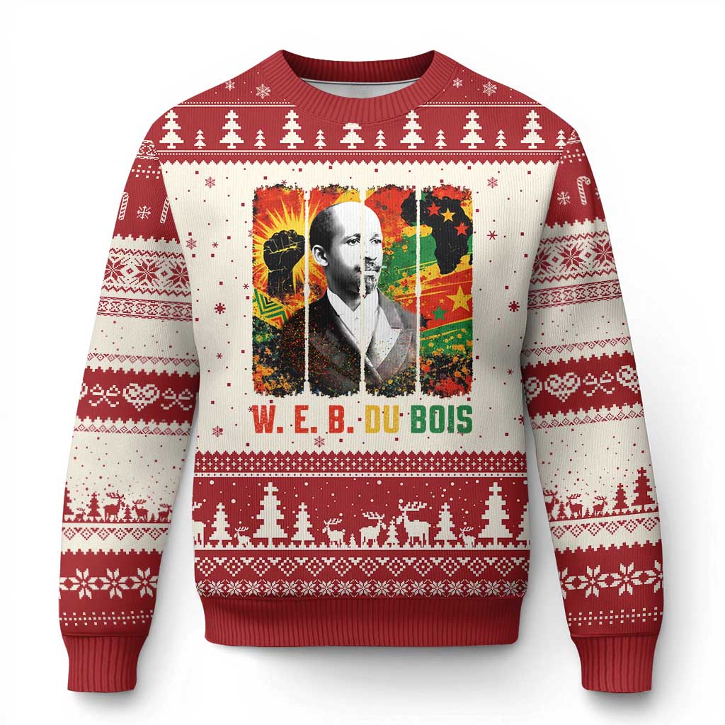 W E B Du Bois Ugly Christmas Sweater Civil Rights Leader Gift TS12 Beige Red Print Your Wear