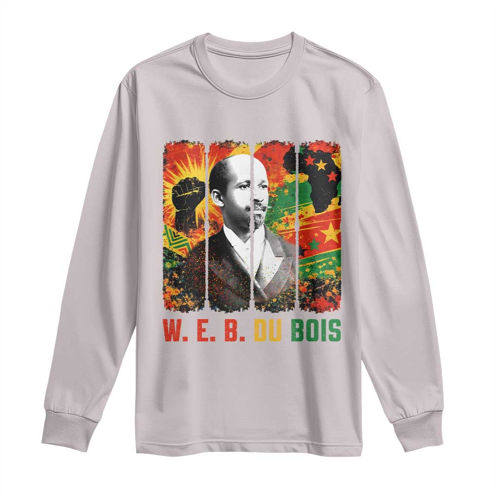 W E B Du Bois Long Sleeve Shirt Civil Rights Leader Gift TS12 Ice Gray Print Your Wear