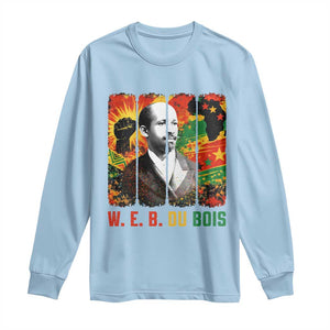 W E B Du Bois Long Sleeve Shirt Civil Rights Leader Gift TS12 Light Blue Print Your Wear