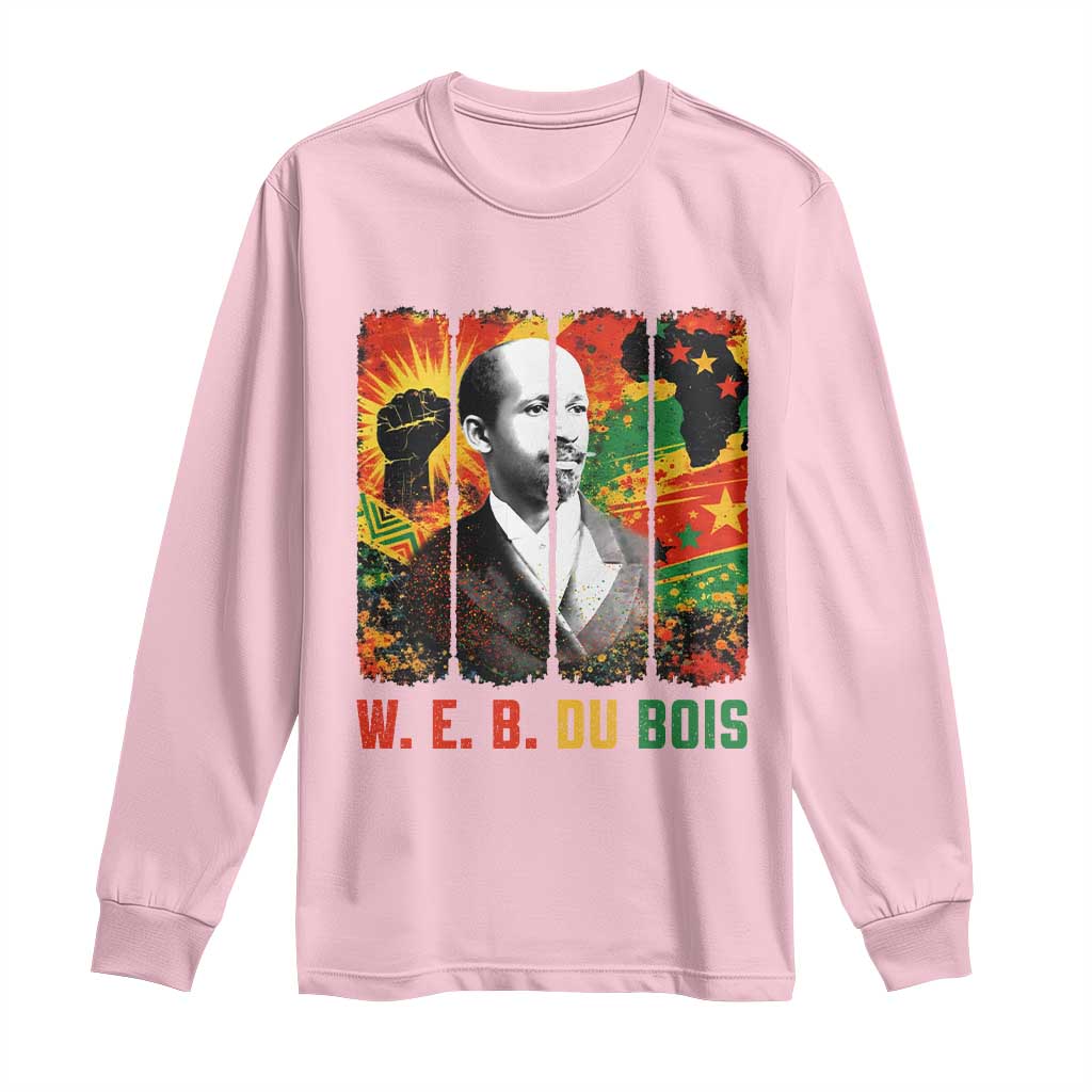 W E B Du Bois Long Sleeve Shirt Civil Rights Leader Gift TS12 Light Pink Print Your Wear