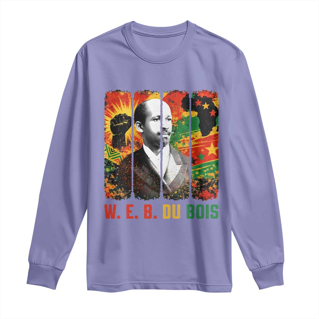 W E B Du Bois Long Sleeve Shirt Civil Rights Leader Gift TS12 Violet Print Your Wear