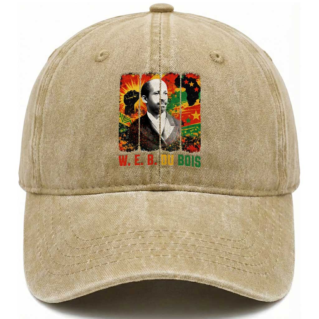 W E B Du Bois Washed Cotton Baseball Cap Civil Rights Leader Gift TS12 Print Your Wear