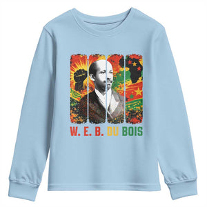 W E B Du Bois Youth Sweatshirt Civil Rights Leader Gift TS12 Light Blue Print Your Wear