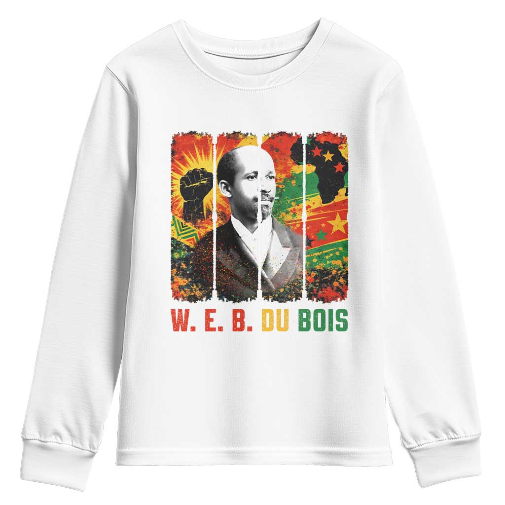 W E B Du Bois Youth Sweatshirt Civil Rights Leader Gift TS12 White Print Your Wear