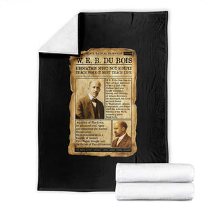 Vintage Newspaper W E B Du Bois Throw Blanket African American Scholar TS12 Black Print Your Wear