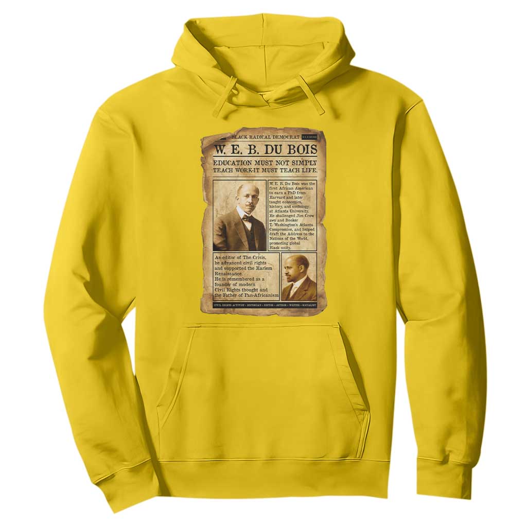Vintage Newspaper W E B Du Bois Hoodie African American Scholar TS12 Daisy Print Your Wear