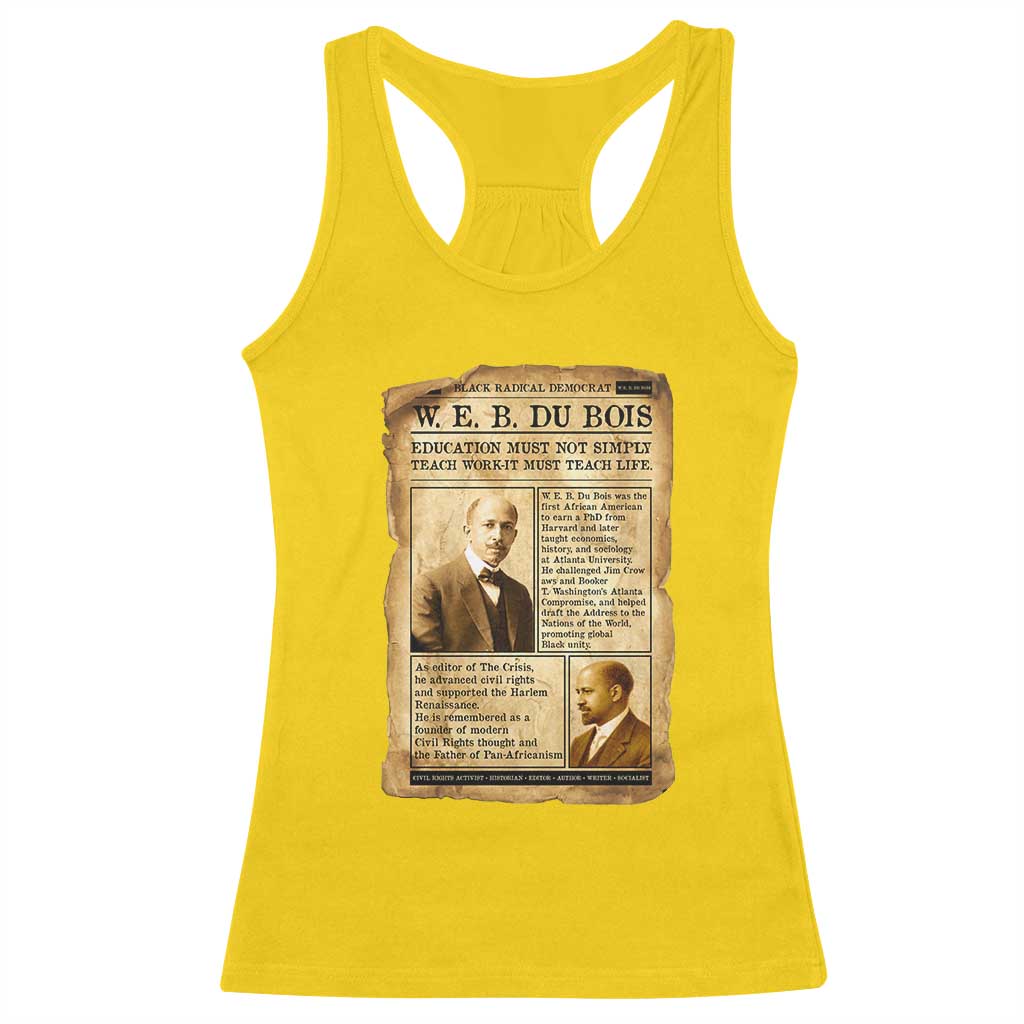 Vintage Newspaper W E B Du Bois Racerback Tank Top African American Scholar TS12 Daisy Print Your Wear