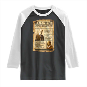 Vintage Newspaper W E B Du Bois Raglan Shirt African American Scholar TS12 Black White Print Your Wear