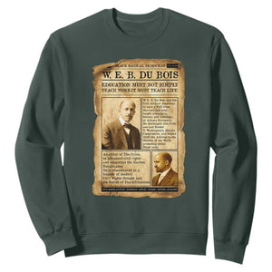 Vintage Newspaper W E B Du Bois Sweatshirt African American Scholar TS12 Dark Forest Green Print Your Wear