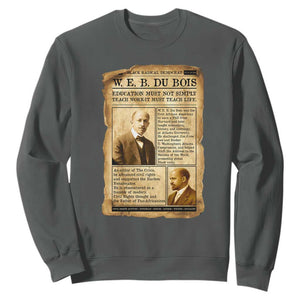Vintage Newspaper W E B Du Bois Sweatshirt African American Scholar TS12 Dark Heather Print Your Wear