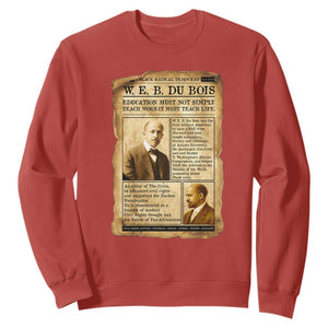 Vintage Newspaper W E B Du Bois Sweatshirt African American Scholar TS12 Red Print Your Wear