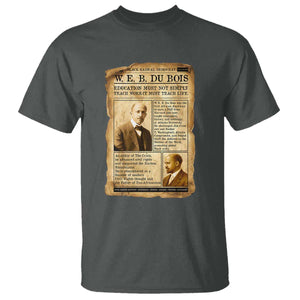 Vintage Newspaper W E B Du Bois T Shirt African American Scholar TS12 Dark Heather Print Your Wear