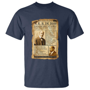 Vintage Newspaper W E B Du Bois T Shirt African American Scholar TS12 Navy Print Your Wear