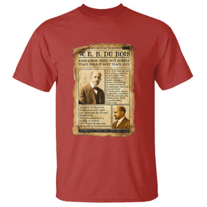 Vintage Newspaper W E B Du Bois T Shirt African American Scholar TS12 Red Print Your Wear