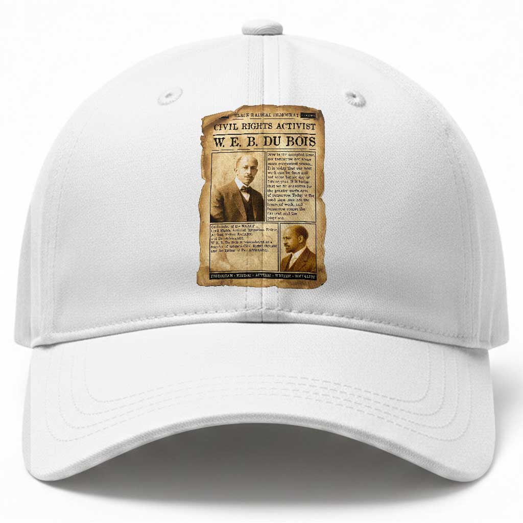 Vintage Newspaper W E B Du Bois Baseball Cap Civil Rights History TS12 Print Your Wear