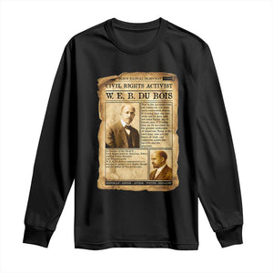 Vintage Newspaper W E B Du Bois Long Sleeve Shirt Civil Rights History TS12 Black Print Your Wear