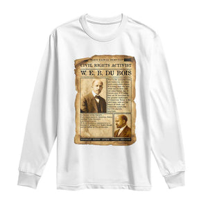 Vintage Newspaper W E B Du Bois Long Sleeve Shirt Civil Rights History TS12 White Print Your Wear