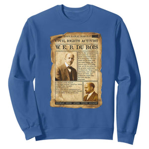 Vintage Newspaper W E B Du Bois Sweatshirt Civil Rights History TS12 Royal Blue Print Your Wear