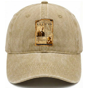 Vintage Newspaper W E B Du Bois Washed Cotton Baseball Cap Civil Rights History TS12 Print Your Wear