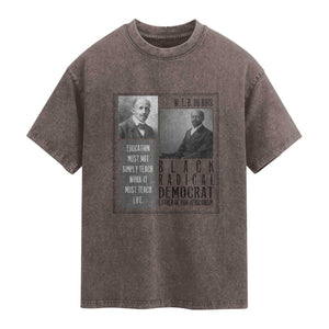 W E B Du Bois Washed Cotton T-Shirt Pan Africanism Intellectual Leader