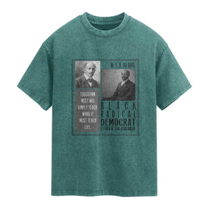 W E B Du Bois Washed Cotton T-Shirt Pan Africanism Intellectual Leader