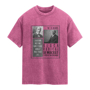W E B Du Bois Washed Cotton T-Shirt Pan Africanism Intellectual Leader