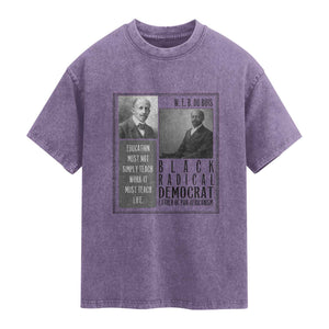 W E B Du Bois Washed Cotton T-Shirt Pan Africanism Intellectual Leader