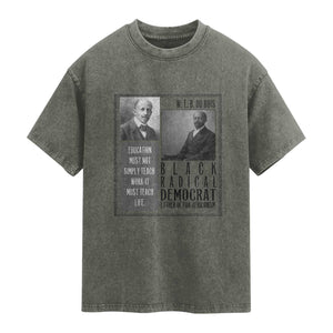 W E B Du Bois Washed Cotton T-Shirt Pan Africanism Intellectual Leader