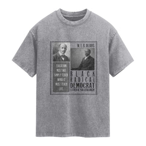 W E B Du Bois Washed Cotton T-Shirt Pan Africanism Intellectual Leader